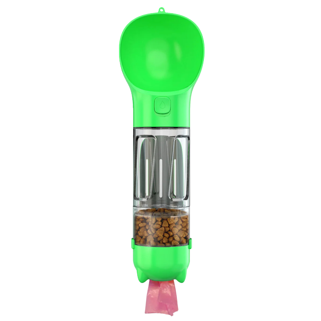 300 500ml Portable Multifunction Dog Water Bottle Food Feeder For Big Dogs 3 In 1 Poop Dispenser Puppy Pet Travel Drinking Bowls