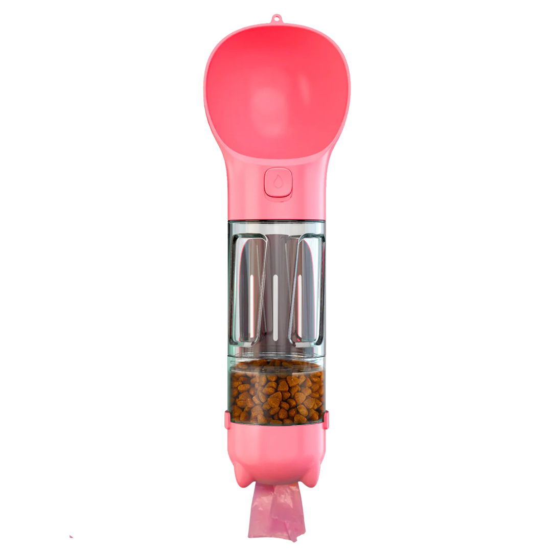 300 500ml Portable Multifunction Dog Water Bottle Food Feeder For Big Dogs 3 In 1 Poop Dispenser Puppy Pet Travel Drinking Bowls