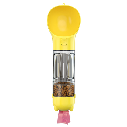 300 500ml Portable Multifunction Dog Water Bottle Food Feeder For Big Dogs 3 In 1 Poop Dispenser Puppy Pet Travel Drinking Bowls