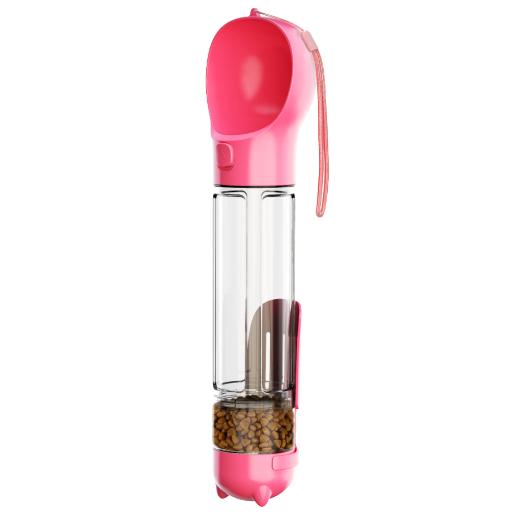 300 500ml Portable Multifunction Dog Water Bottle Food Feeder For Big Dogs 3 In 1 Poop Dispenser Puppy Pet Travel Drinking Bowls