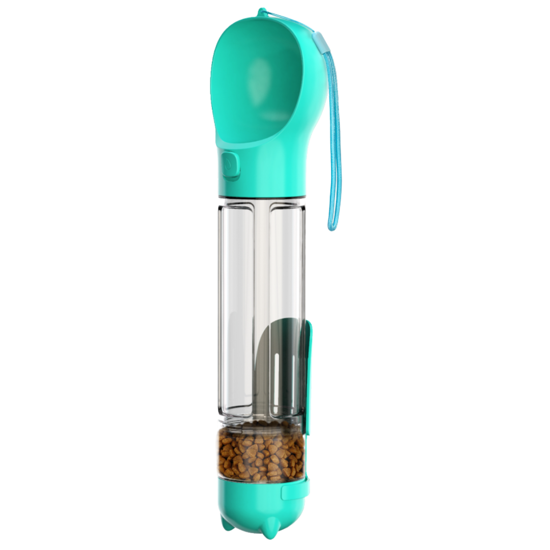 300 500ml Portable Multifunction Dog Water Bottle Food Feeder For Big Dogs 3 In 1 Poop Dispenser Puppy Pet Travel Drinking Bowls