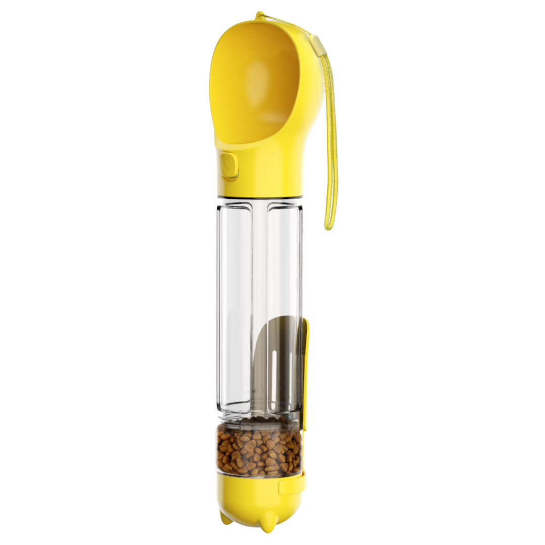 300 500ml Portable Multifunction Dog Water Bottle Food Feeder For Big Dogs 3 In 1 Poop Dispenser Puppy Pet Travel Drinking Bowls