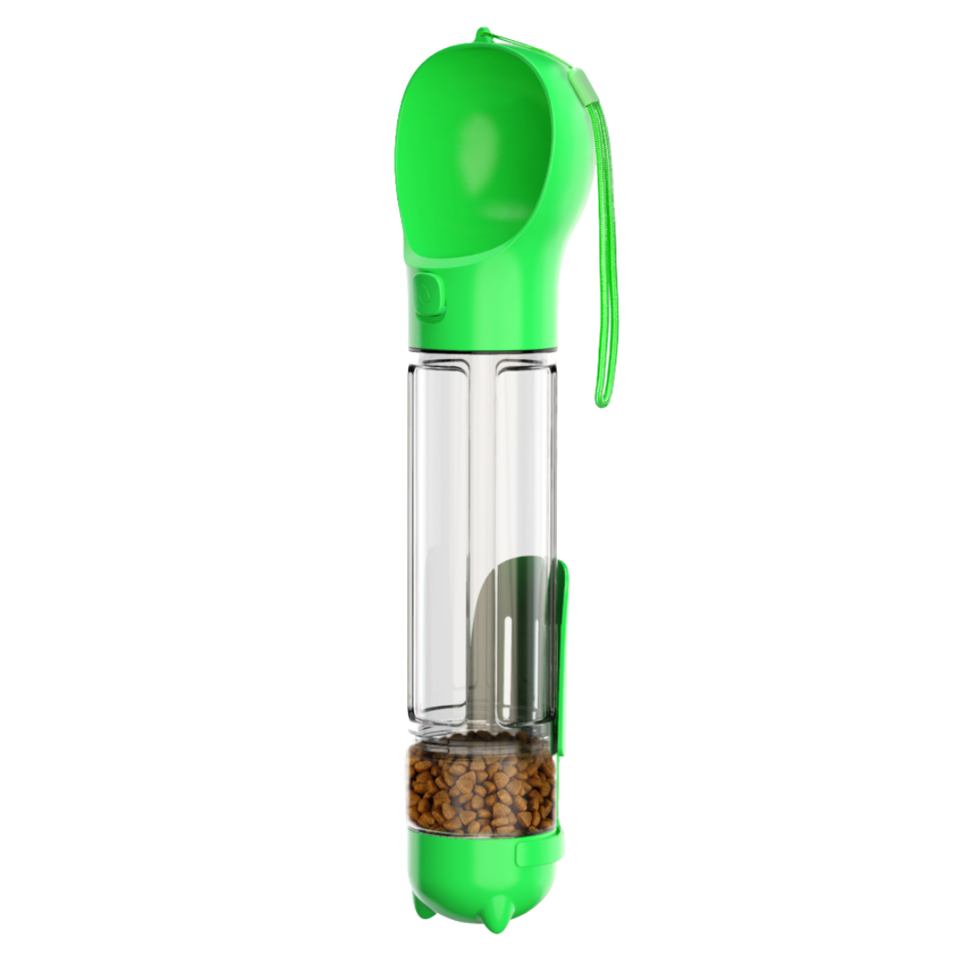 300 500ml Portable Multifunction Dog Water Bottle Food Feeder For Big Dogs 3 In 1 Poop Dispenser Puppy Pet Travel Drinking Bowls