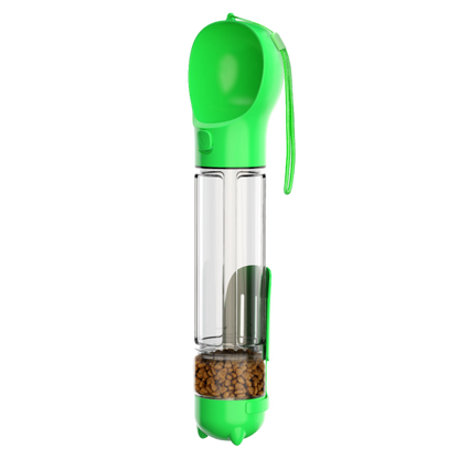 300 500ml Portable Multifunction Dog Water Bottle Food Feeder For Big Dogs 3 In 1 Poop Dispenser Puppy Pet Travel Drinking Bowls