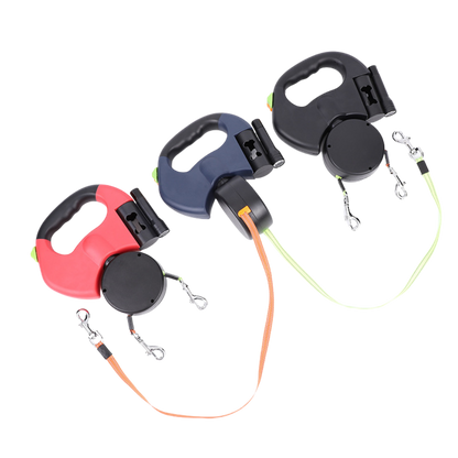 360 Retractable Dog Leash for Two Dogs