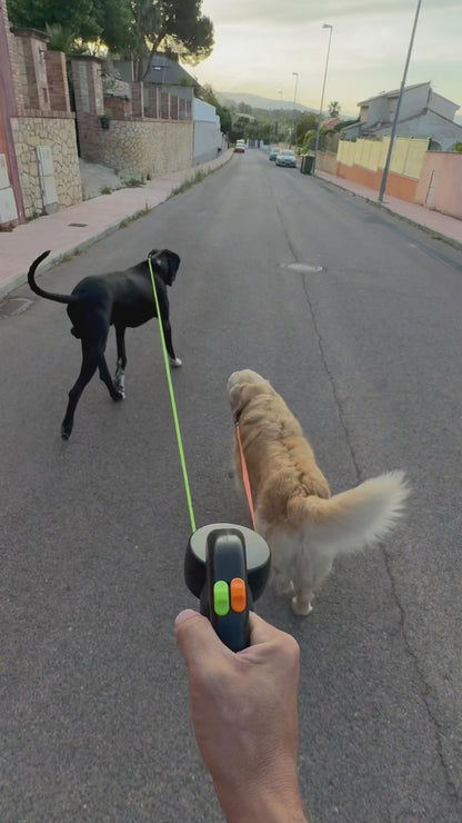 360 Retractable Dog Leash for Two Dogs